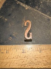Printing Block Letter S Copper on Lead