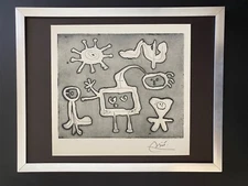 JOAN MIRO 1958 BEAUTIFUL SIGNED PRINT FRAMED + BUY IT NOW!! LIST $695