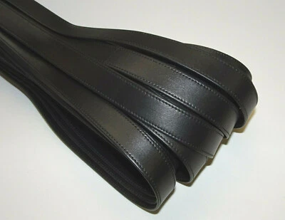 TEAM BEUST - LEATHERPROFESSIONALS Echt Leder Lederriemen genäht Taschenriemen Griffriemen 20 mm 2 cm schwarz