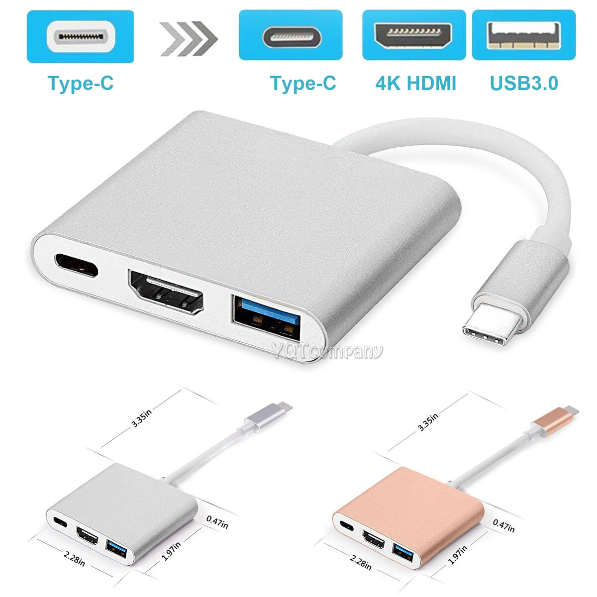 Type C to HDMI HDTV TV Cable Adapter Hub For Samsung Galaxy S20+