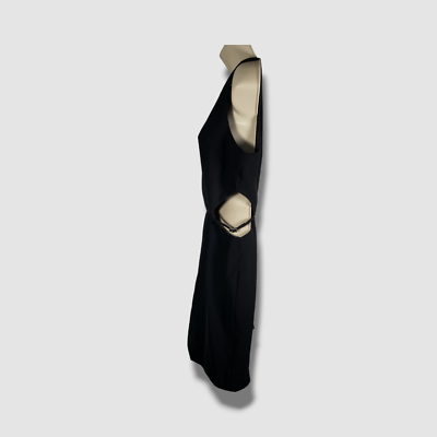 Halston Women's Brynn Crepe Cut-Out Mini Dress - Black - Size 8 Halston Women's Brynn Crepe Cut-Out Mini Dress - Black - Size 8