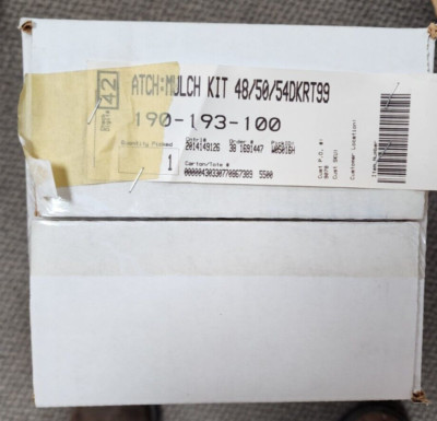 GENUINE OEM CUB CADET MTD MULCH KIT PART NUMBER OEM-193-100 190-193-100