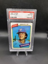 1980 TOPPS PSA 10 GEM MINT #283 JOHN ELLIS RANGERS LOW POP 10! BREAK FLAWLESS!!