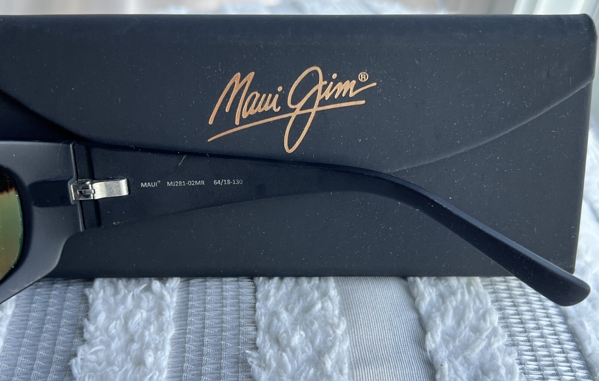 new - Maui Jim Ikaika MJ 281 02MR Matte Black Frame HCL Bronze