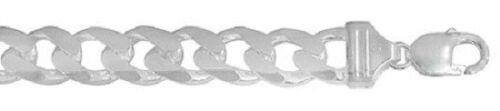 Men's Sterling Silver 925 Bracelets Chains Curb Link 10.9 MM Chains From Canada - Picture 1 of 1