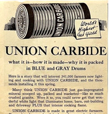 1922 Union Carbide Oil and Gas XL Advertisement Industrial 12.5 x 5.25"