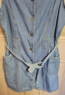 denim biker dress Womens Climbing Rose Denim Biker Dress - BLUE / Black