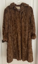 Vintage Womens Mink Fur Coat Mid Length Famous Barr St Louis Mo