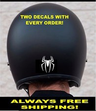 Two Spider Motorcycle Helmet 3m Reflective Decals