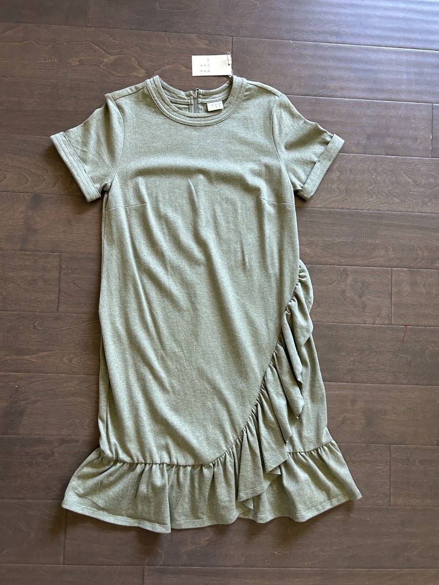 A New Day Women's T-shirt Dress Size S Small Heather Oliver Green | eBay