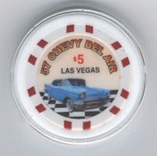Garde carte à jetons Chevrolet Bel Air Poker 1957 casino Vegas