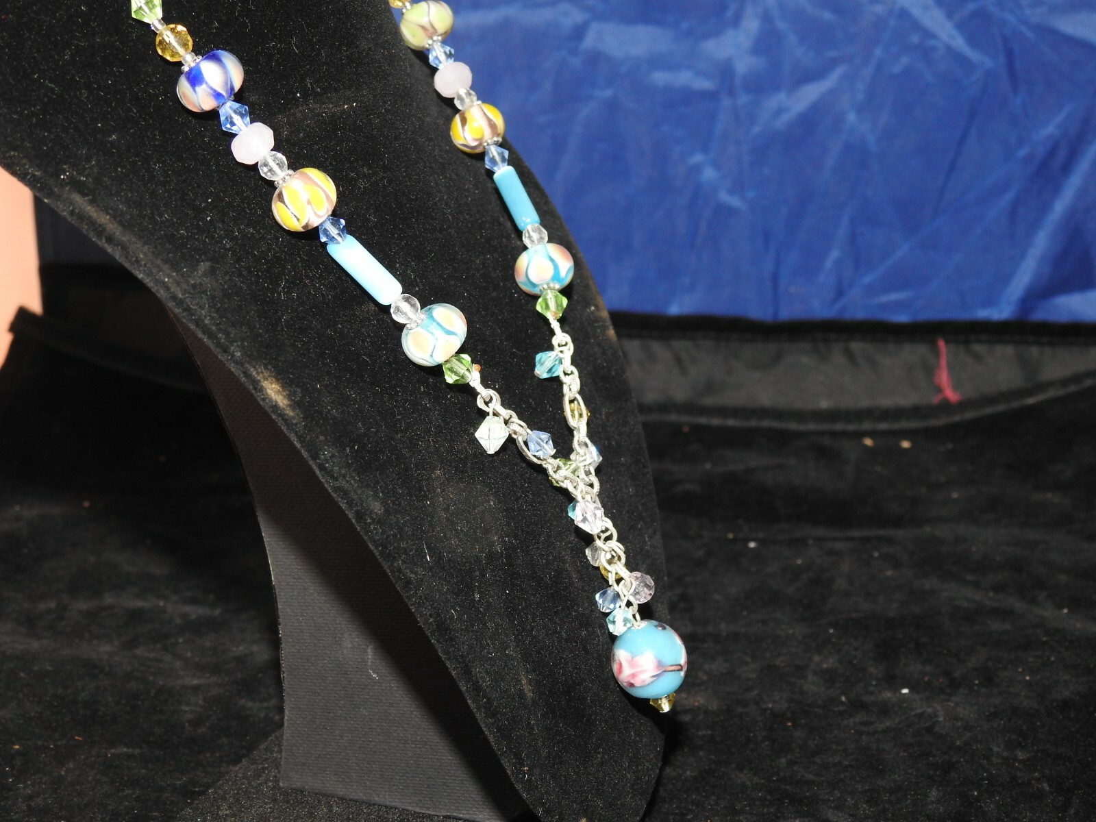 Vintage glass beaded "You & I" Necklace, Signed eBay