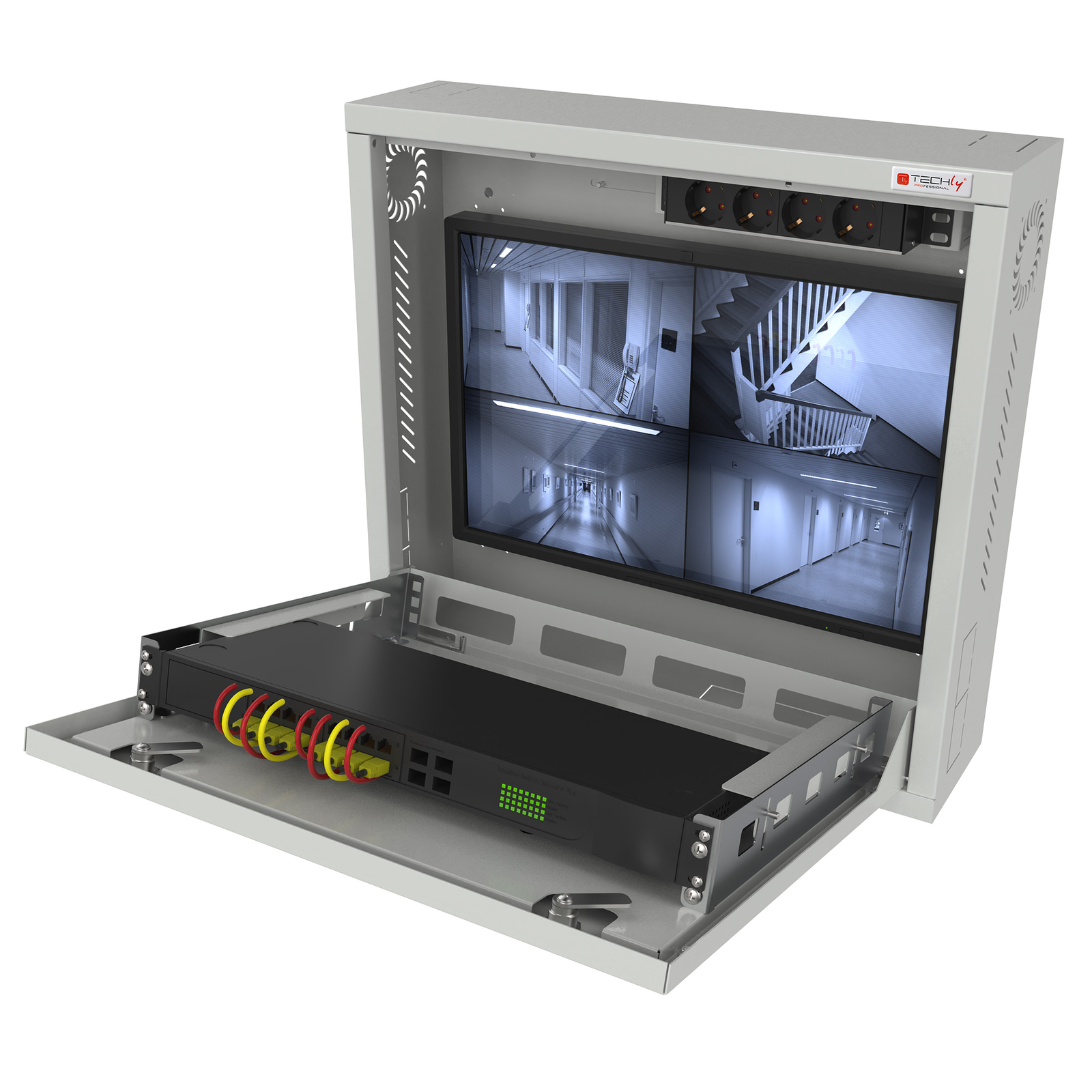 Techly Professional Box di Sicurezza per DVR e Sistemi di Videosorveglianza Grig
