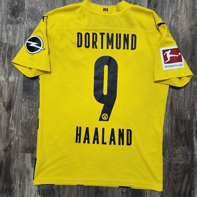 2021 Puma Borussia Dortmund Home Soccer Jersey Erling Haaland Men