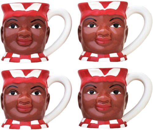 New Case Vero 3D Black Lady Chef Woman 4 Ceramic Mugs With Mug Tree  - 第 1/7 張圖片