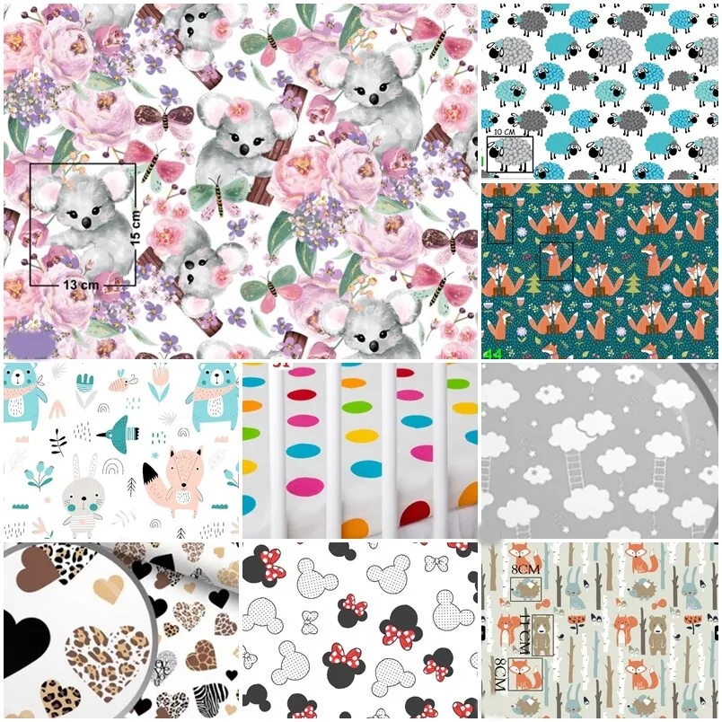 COT FITTED SHEET PATTERNED 100 cotton BED COVER 60x120 70x140 jungle animals