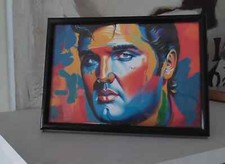 objet deco cadre impression numerique ROCK'N ROLL ELVIS CADRE PHOTO création