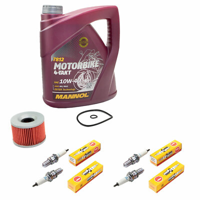 Inspektion 4L Öl für Kawasaki GTR 1000 ZGT GTR1000 96-03 Set Ölfilter Zündkerzen