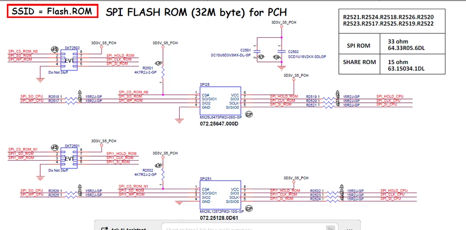 Dell Vostro 15 7000 BIOS MAIN+PCH Chip's, for MB: MOCKINGBIRD-H N7 15 19711-1 - Image 4 of 4