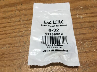 Carbon Steel Insert For Metal #8-32 Qty: 2