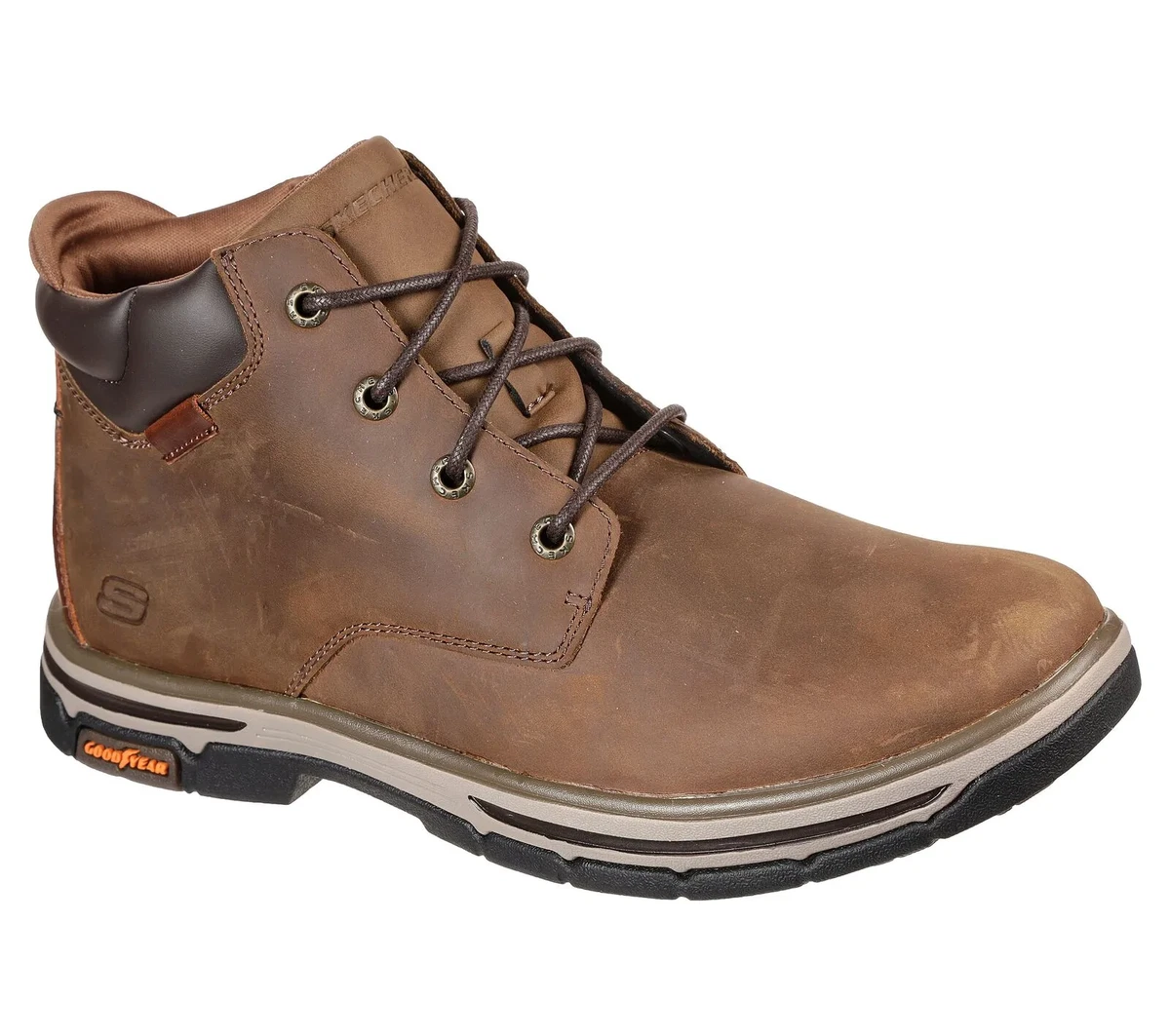 Skechers 204394 Segment 2.0 Brogden Mens Brown Leather Textile