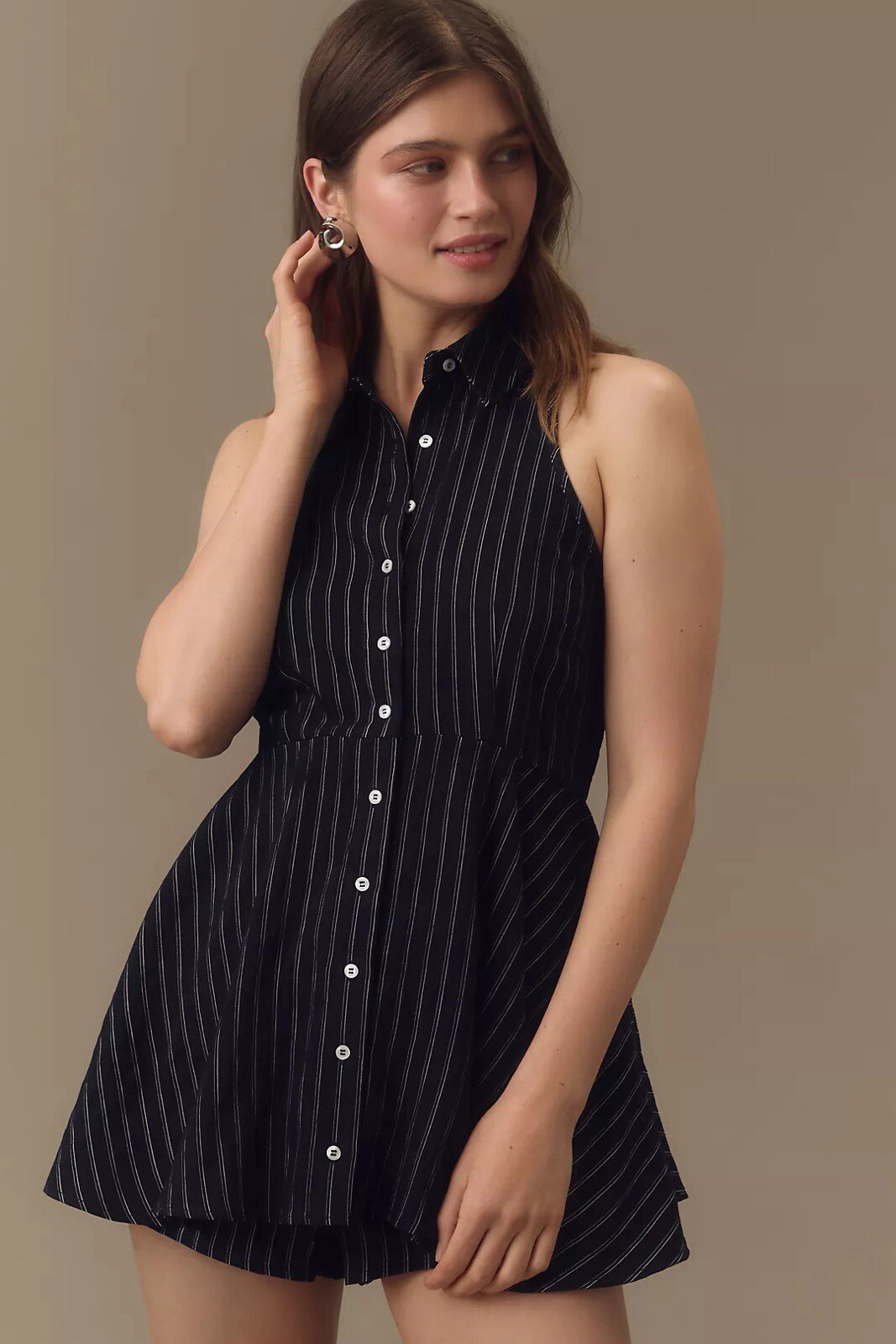 NWT Size 10 -Anthropologie  Maeve Layered Halter Romper image 2