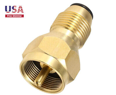 Solid Brass Cap for 1 LB Propane Bottle Tank Filling Adapter Connector 
