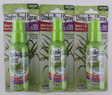 3 x Stinky Bowl Spray Toilet Odour Smell Freshener Lemongrass Scent NEW