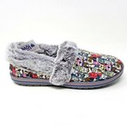 Bobs Skechers Too Cozy Snuggle Rovers Dogs Gray Womens Memory Foam Slippers