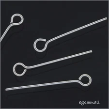 Sterling Silver Eye Pin 3/4" 24ga 0.5mm 50pc #51398
