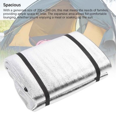 Picnic Mat Damp Proof Splash Proof Double Sided Aluminum Film Thickened Camping