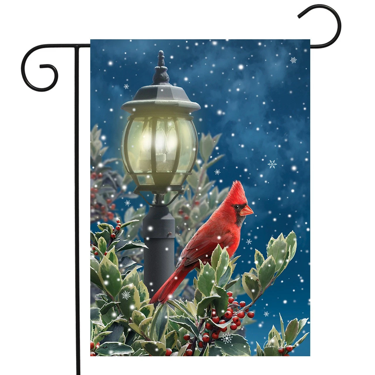 Briarwood Lane Winter Solitude Cardinal Garden Flag - Thumbnail 2