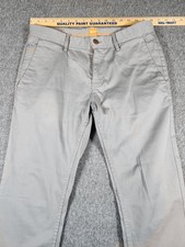 Mens Slim Fit Chino Trousers W32 L32 Stretch Grey Wash Hugo Boss Schino