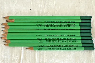 Vintage Wooden Pencil Tupperware Home Parties LOT OF 10