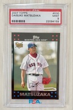 Daisuke Matsuzaka 2007 Topps Rookie Card PSA 9 Boston Red Sox Japan