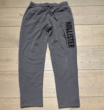 Hollister Must-Have Collection Grey Jogger Trousers Fleece Pockets M