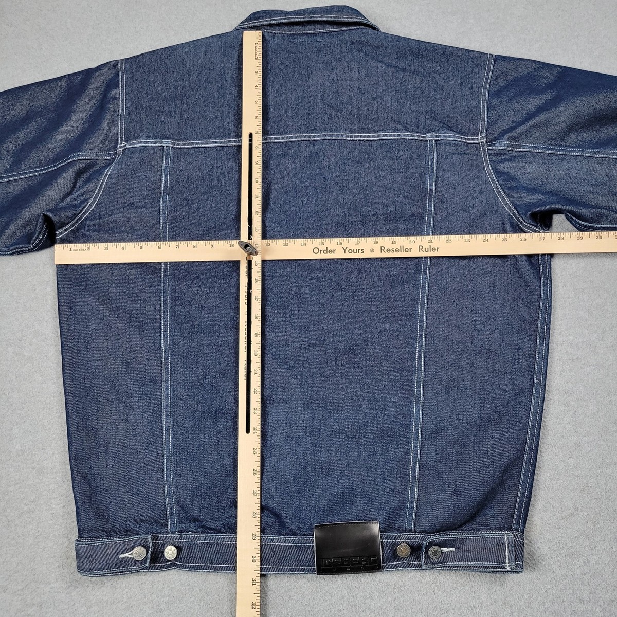 VTG Iceberg History Jacket Men XL 90s Dark Wash Denim Baggy Hip
