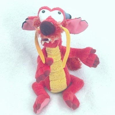 VTG Walt Disney World Mulan MUSHU 10  Back Stamped Bean Bag Plush animal toy