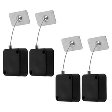 4 Pcs Security Cable Retractable Lock for Garage Merchandise Anti Lost Case