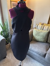 GUESS Los Angeles Sz 12 Black Sheath Formal Dress Cut out Wedding Evening