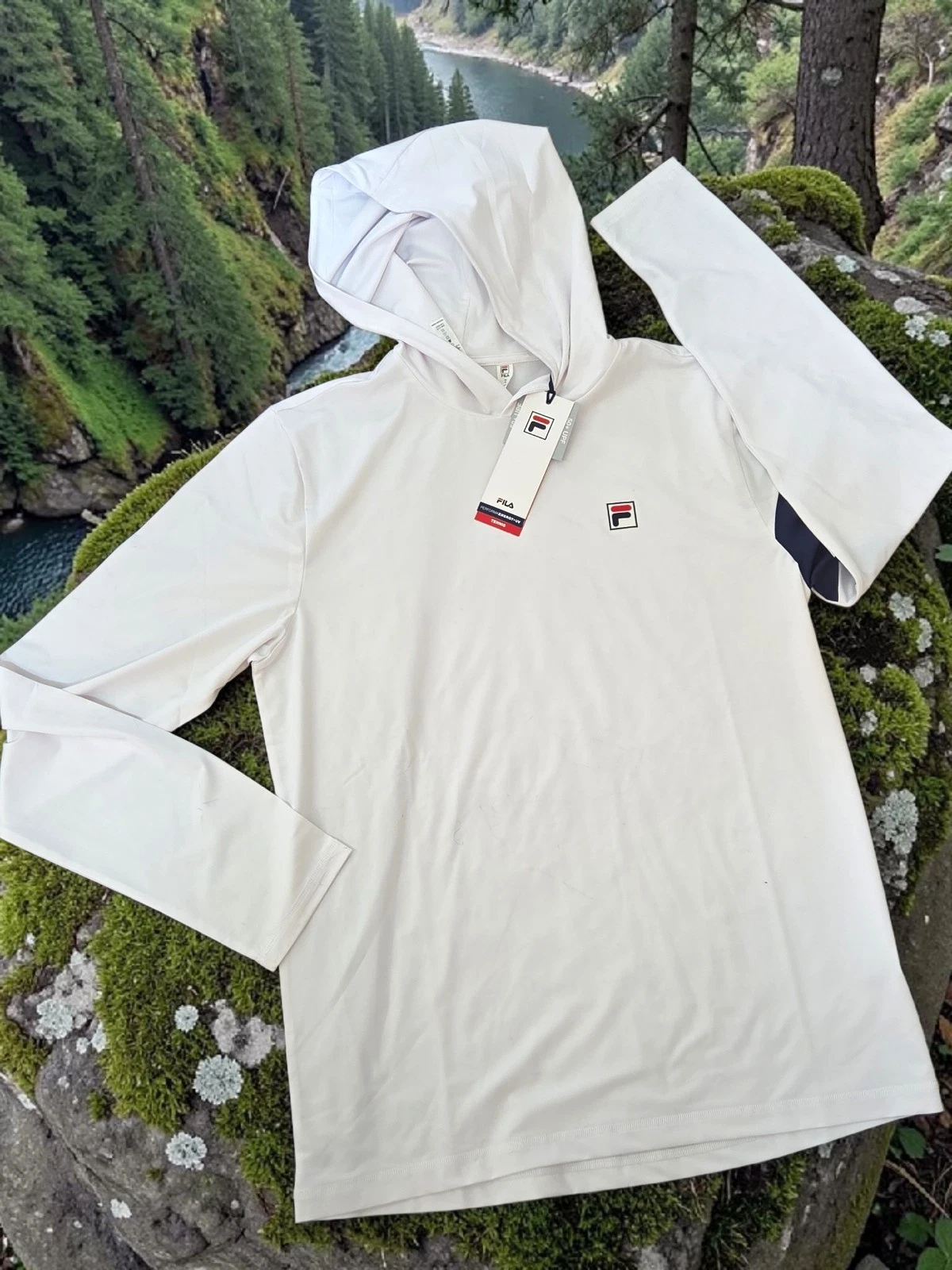 New Hoodie Fila athletic 30 UV protection top Boys size Medium