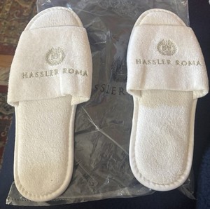 Rome Italy Hotel Women Slippers Hotel Hassler Roma
