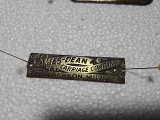 The Ames Dean Carriage Co. Buggy Tag