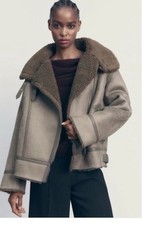 Zara Damen Parka Jacke Gr. S Grau