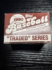 1990 Topps Traded Baseball Picture Cards Traded Series in Box 132 Cards 