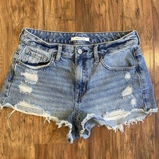 PacSun High Rise Festival Denim Ripped Distressed Shorts Women s 27