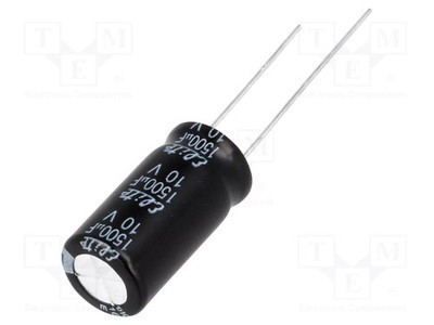 10VDC ±20% 1500uF Ø10x20mm THT Kondensator: elektrolytisch