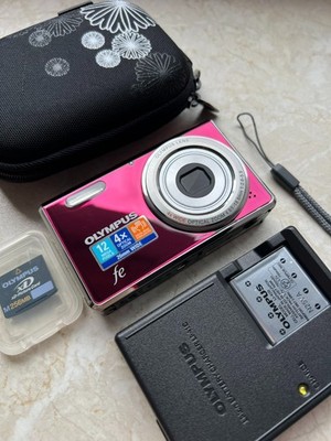 Olympus FE-4000 Pink Lila Digitalkamera 12MP Retro Kompakt y2k + xD Picture Card
