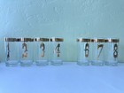 MCM 60s By the Numbers Dorothy Thorpe Highball Glasses 22 Karat Gold Detail READ — photo 2