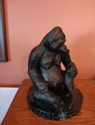 Guerilla And Baby, Bronze Statue On Marble Base, 10 Inch, Unmarked. — photo 1